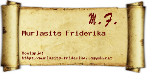 Murlasits Friderika névjegykártya